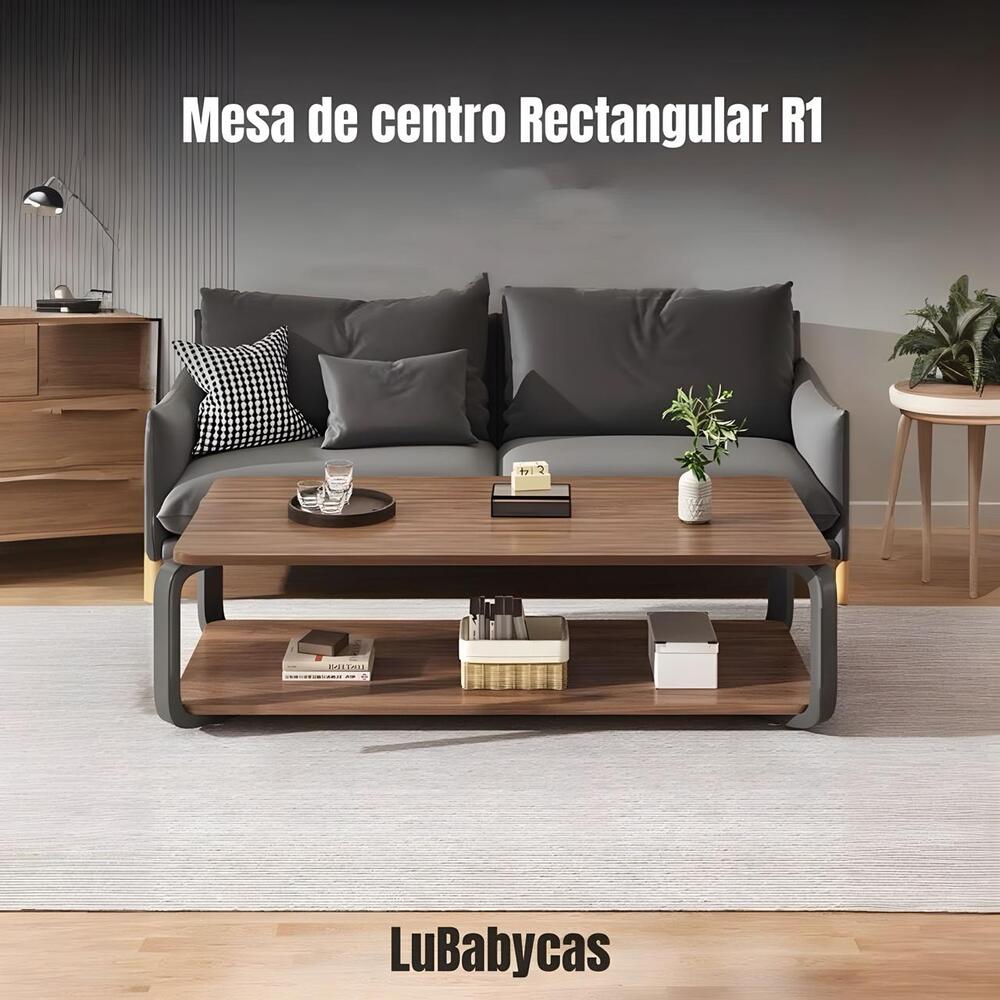 Mesa De Centro Rectangular 2 Niveles 120x60x43cm LuBabycas