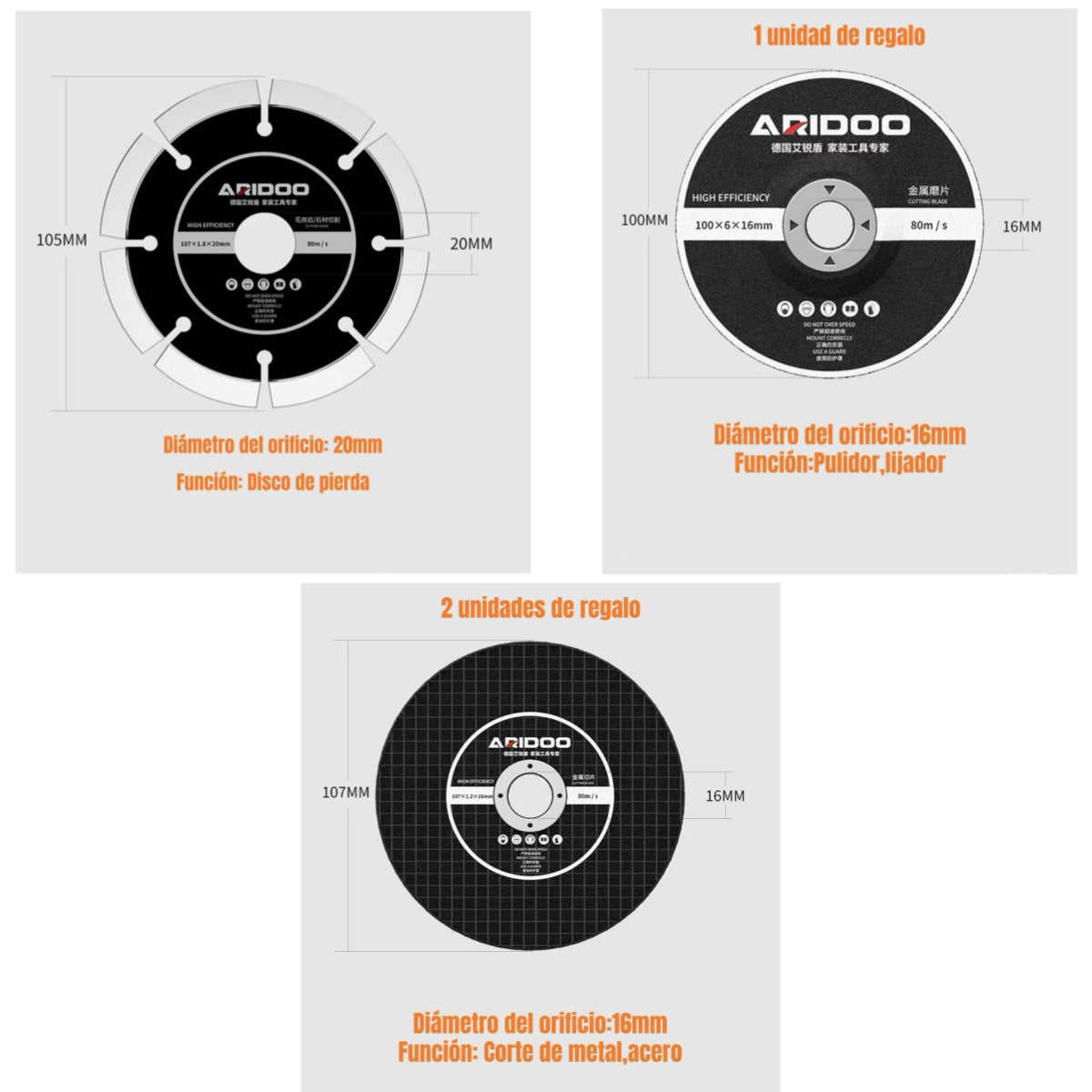 Esmeril Angular Eléctrico 850W Con Discos Más Accesorios