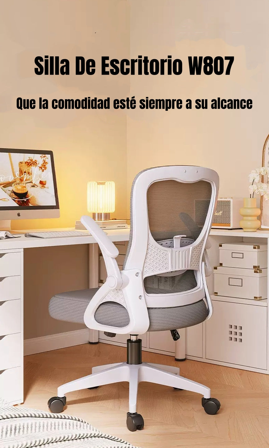 Silla Escritorio Oficina Reposacabezas Reclinable W807 Negra