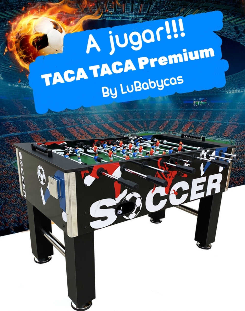 Taca Taca De Fútbol Madera 140*76cm Premium By Lubabycas