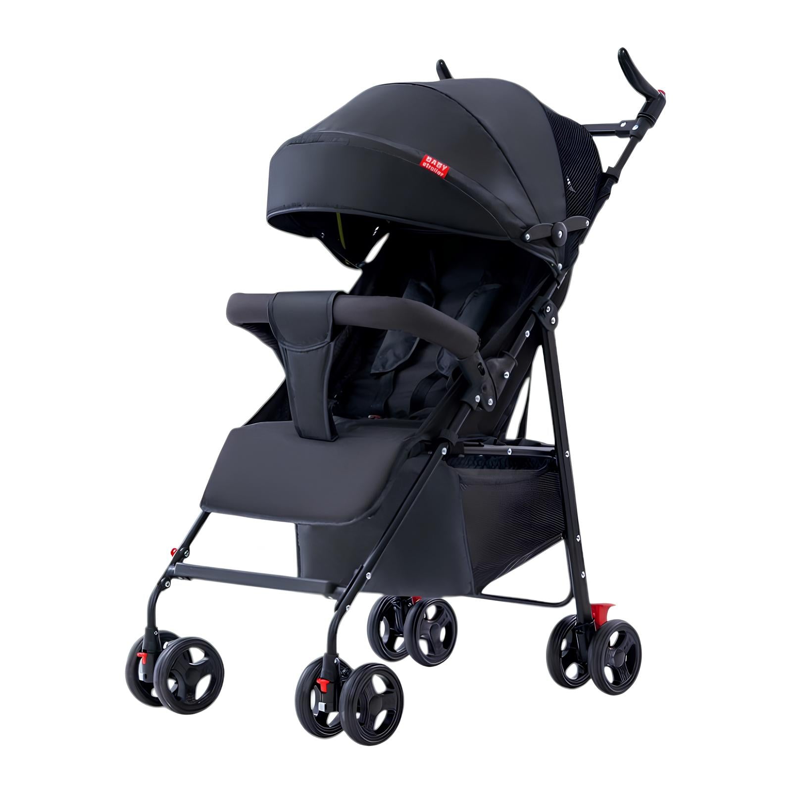 Coche Paseo Liviano Con Posa Vaso Howa Negro LuBabycas