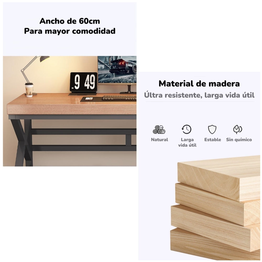 Escritorio De Madera Diseño K Snow 120cm LuBabycas