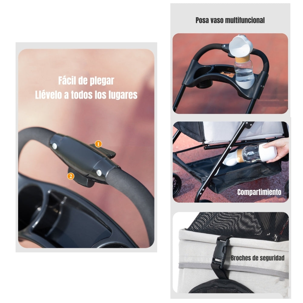 Coche Para Mascotas Perros Gatos 2 En 1 A101 LuBabycas