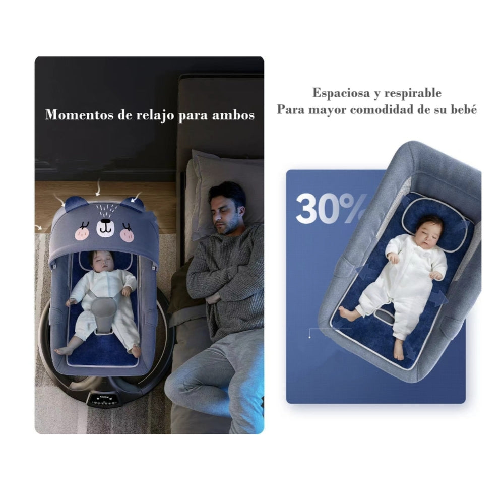Mecedora Eléctrica Reclinable Bluetooth Lubabycas Rosada