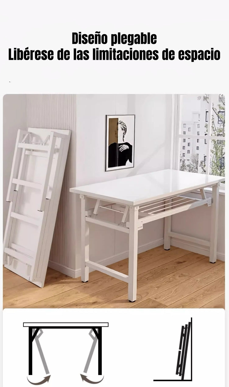 Escritorio Plegable Armado 120x60cm Fold Blanco
