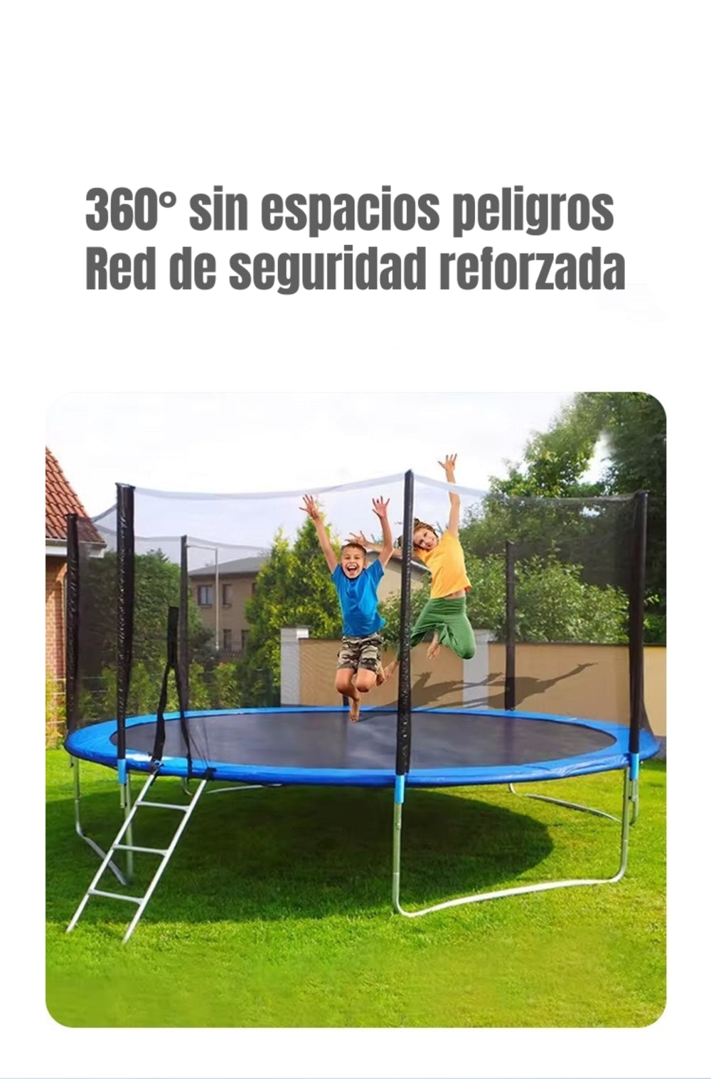 Cama Elástica Infantil 305cm Con Escalera Cumbres LuBabycas
