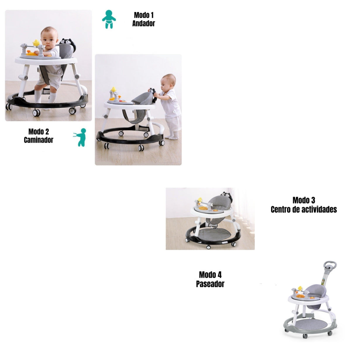 Andador Caminador 4 En 1 Aita Con Manilla LuBabycas