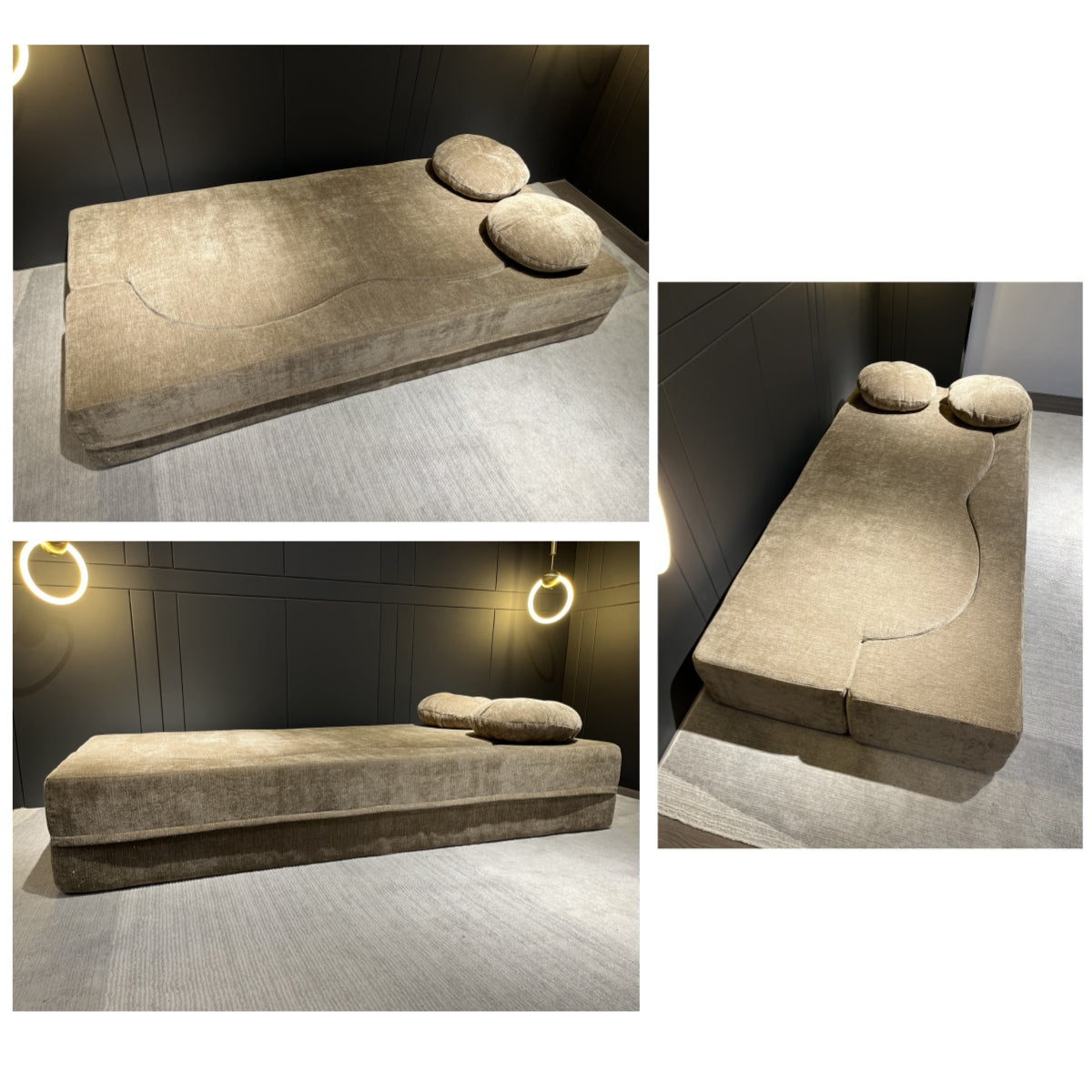 Sillon Sofa Cama Comprimido Combinable 200cm K25 Café