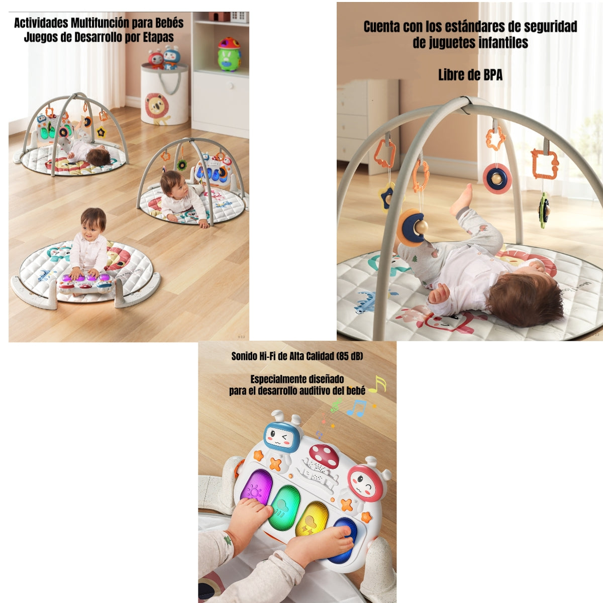 Gimnasio Bluetooth Musical Piano Con Control TM220 LuBabycas