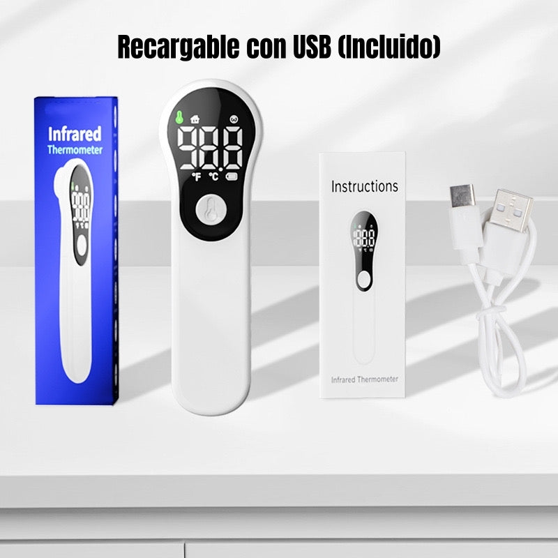 Termómetro Infrarrojo Digital Recargable M6 Blanco LuBabycas