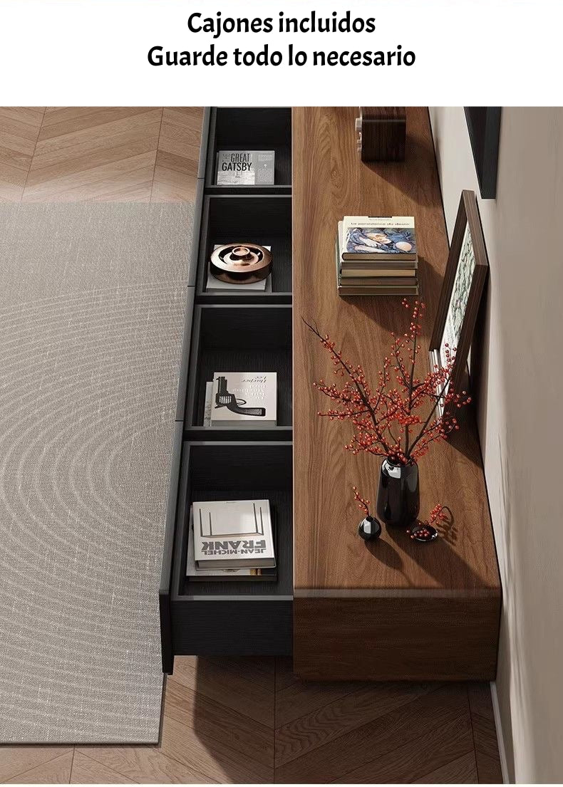 Mueble De TV Rack Madera Viene Armado 200cm Angol