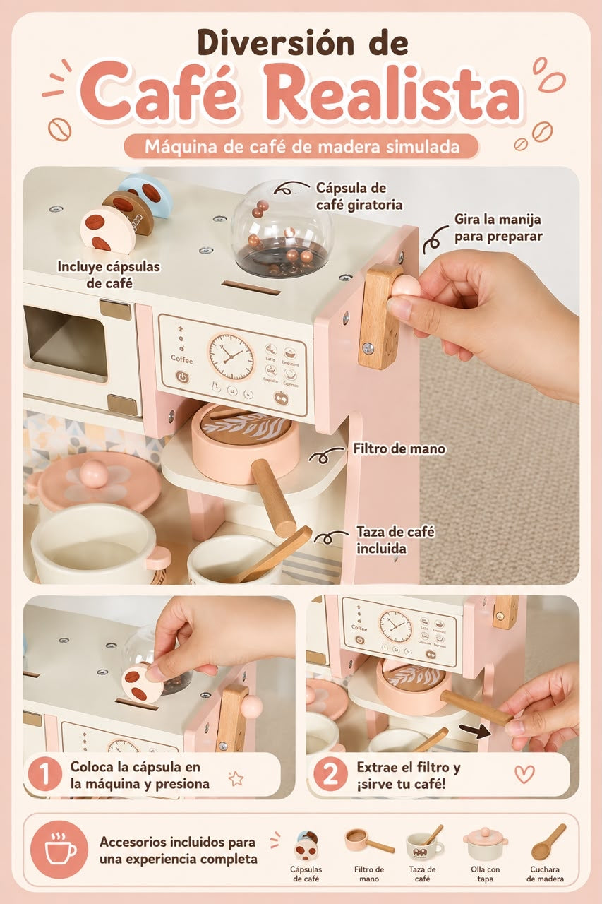 Cocina De Juguete Madera LuBabycas Niños Master
