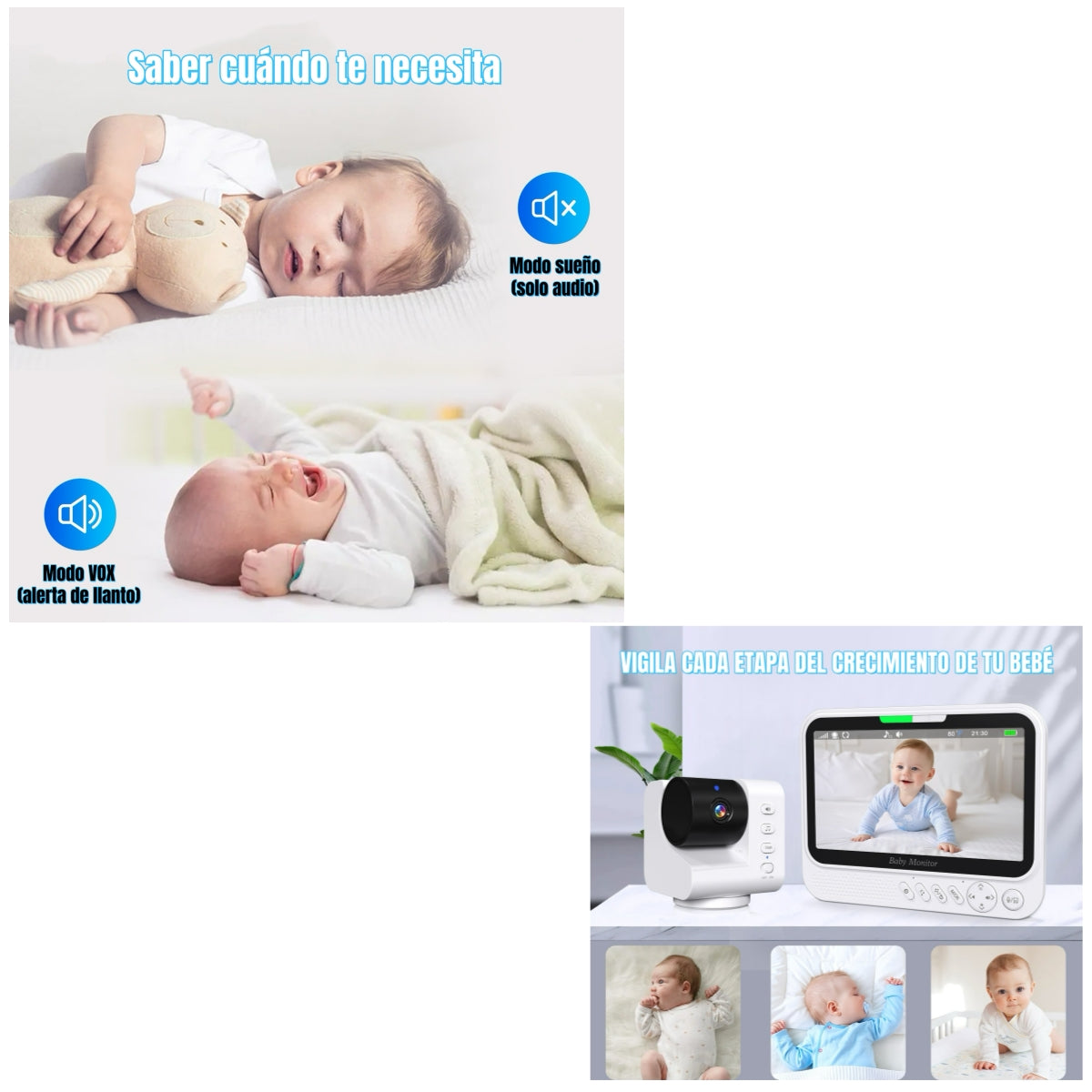 Cámara Monitor Inteligente Premium 7 1080P ABM790 LuBabycas