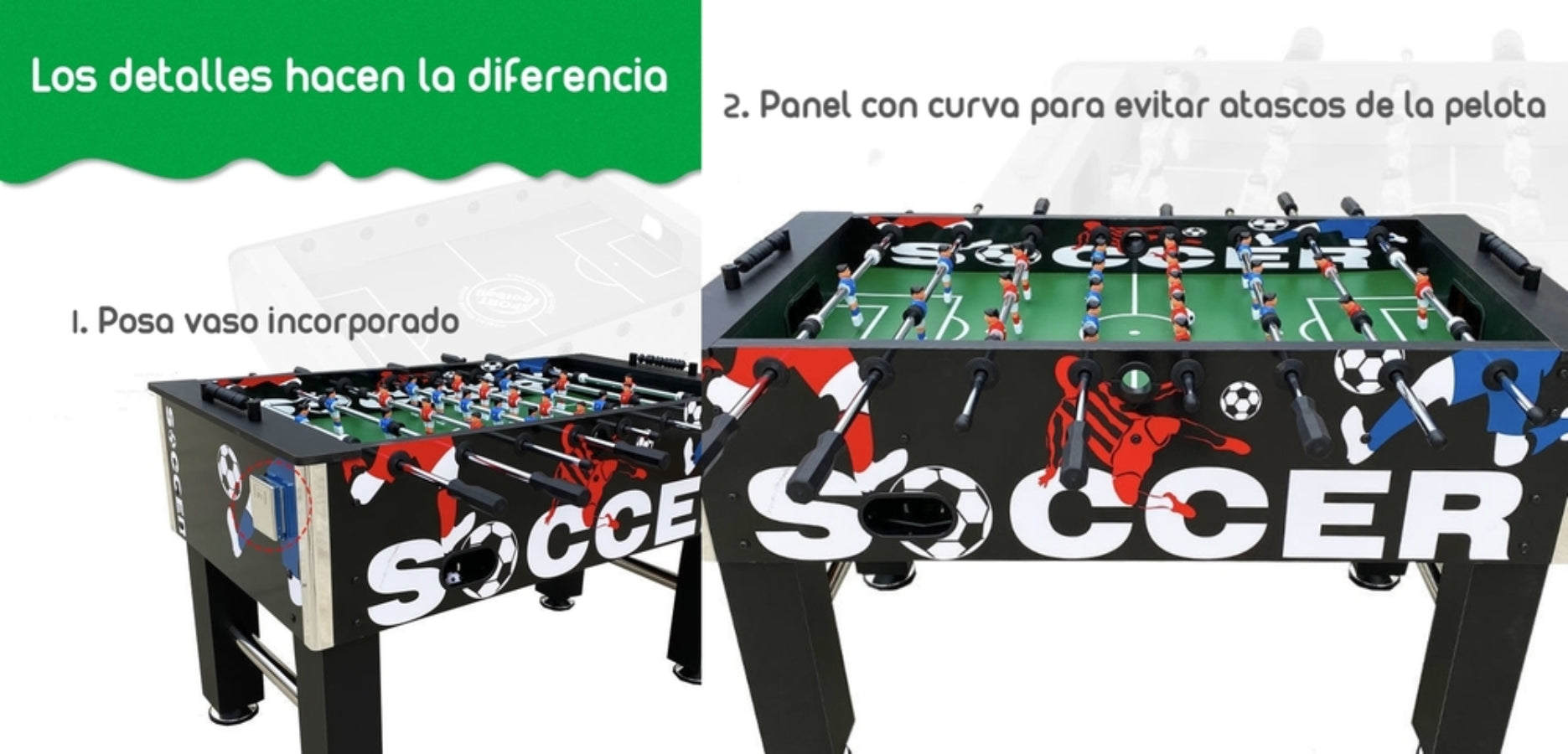 Taca Taca De Fútbol Madera 140*76cm Premium By Lubabycas