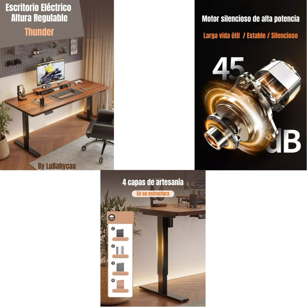 Escritorio Eléctrico Altura Regulable Thunder LuBabycas