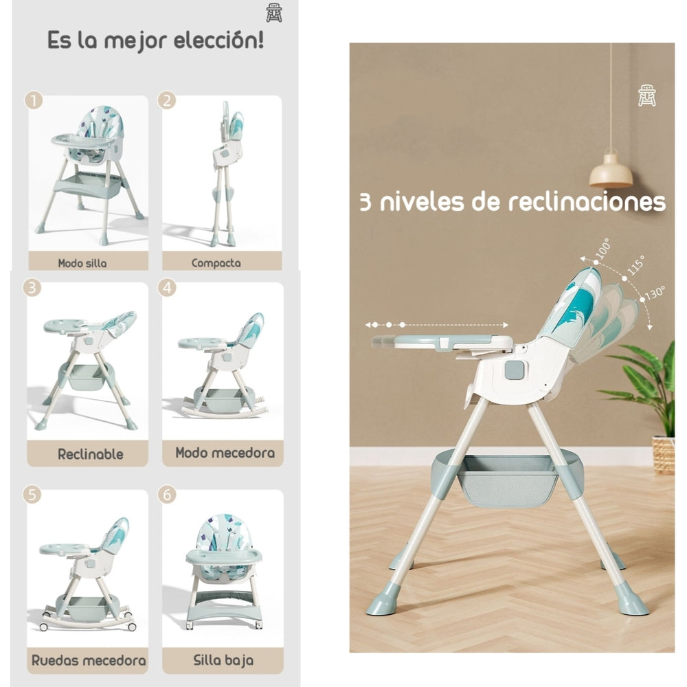 Silla De Comer Mecedora Debla 2 En 1 LuBabycas