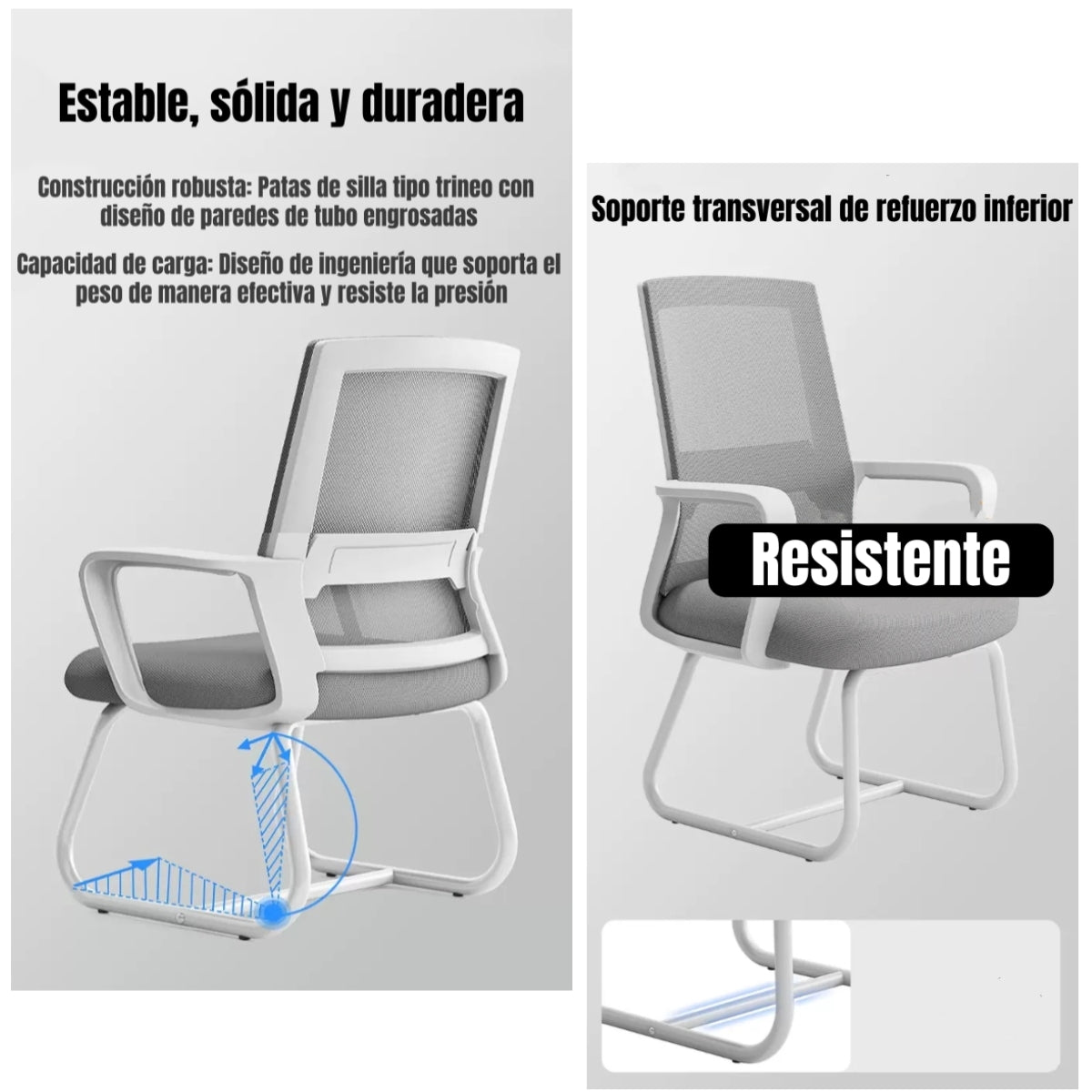 Silla De Escritorio Oficina Con Reposacabezas Polar Negra