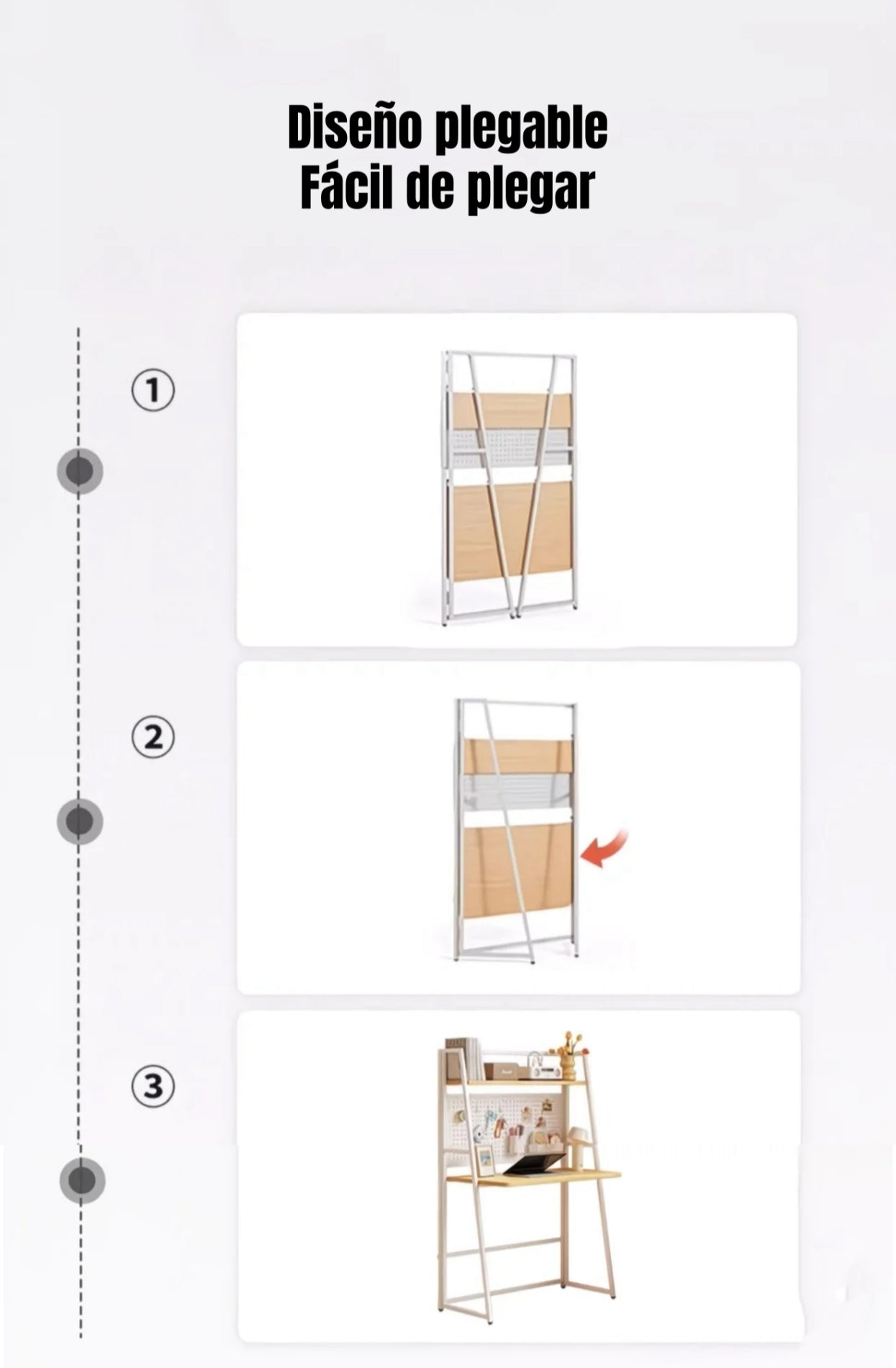Escritorio Mesa Plegable Multifuncional 100cm Corsa