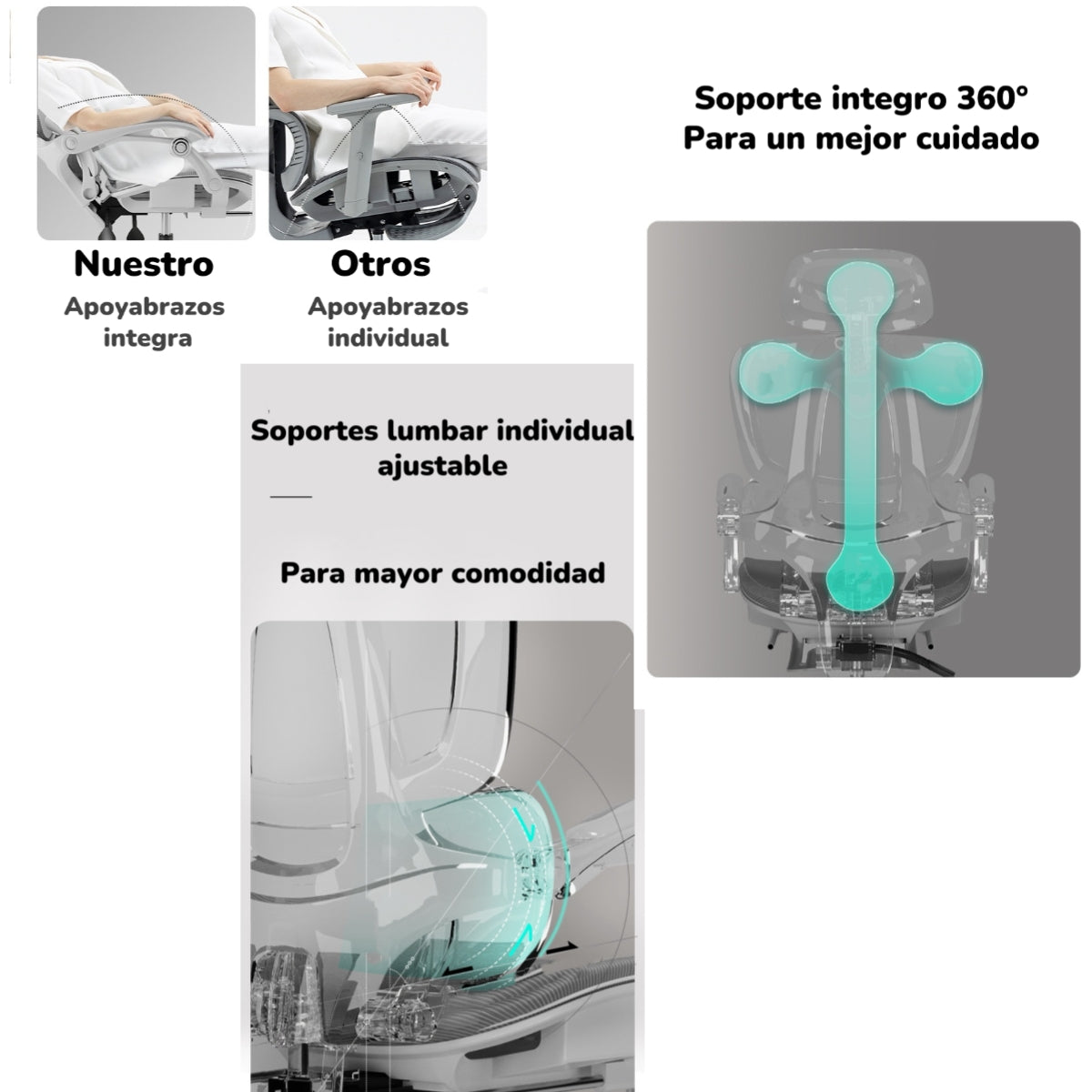 Silla De Escritorio Reclinable Reposapies E06Negra LuBabycas