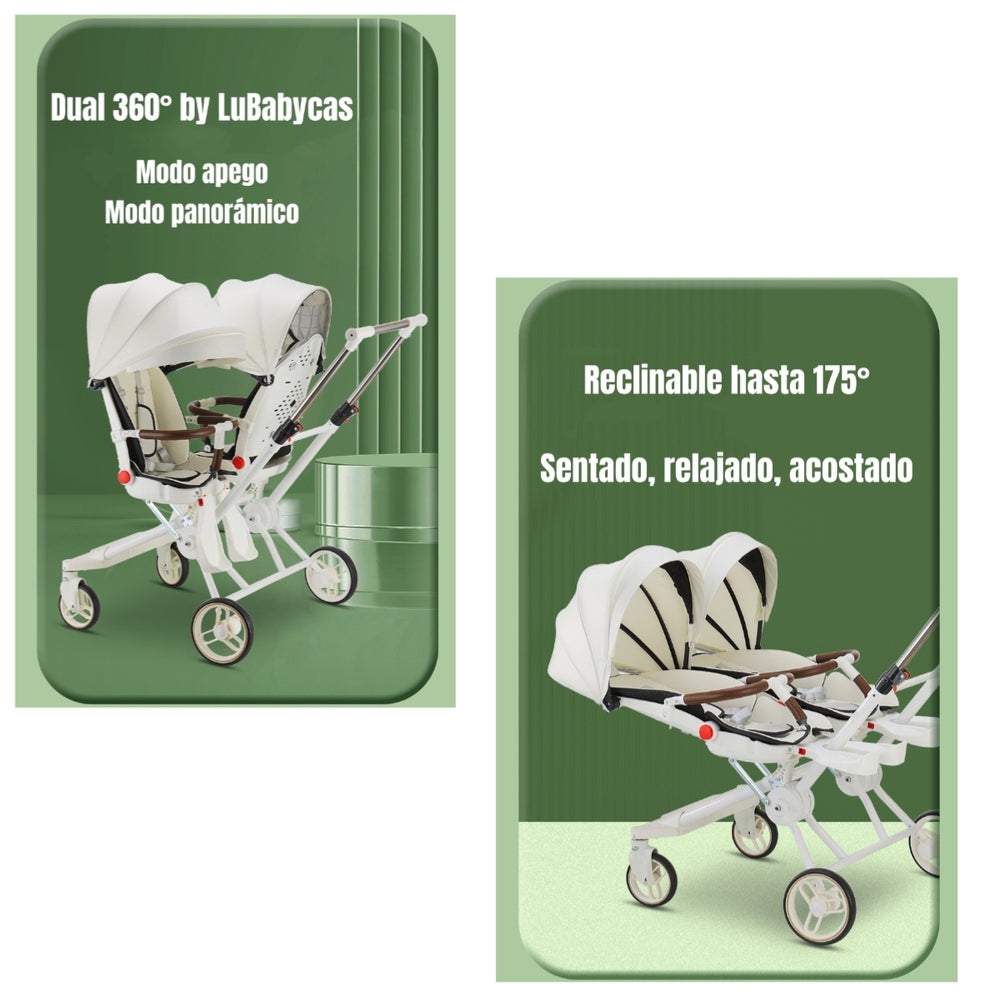 Coche Doble 360° Dual LuBabycas