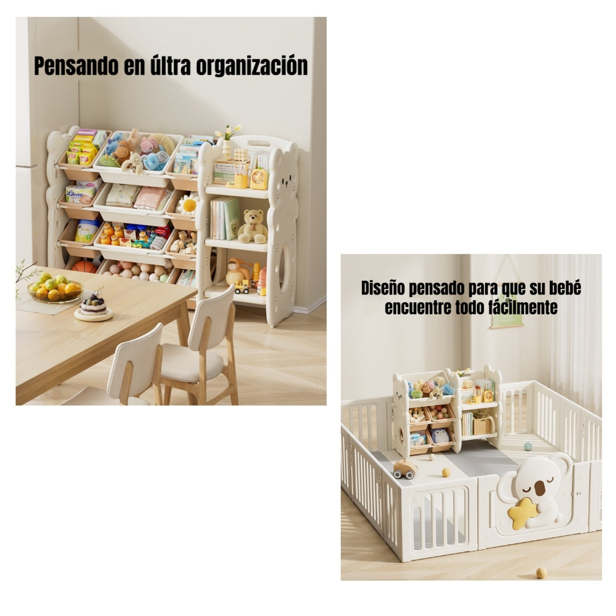 Estante Infantil Organizador De Juguetes Peace LuBabycas