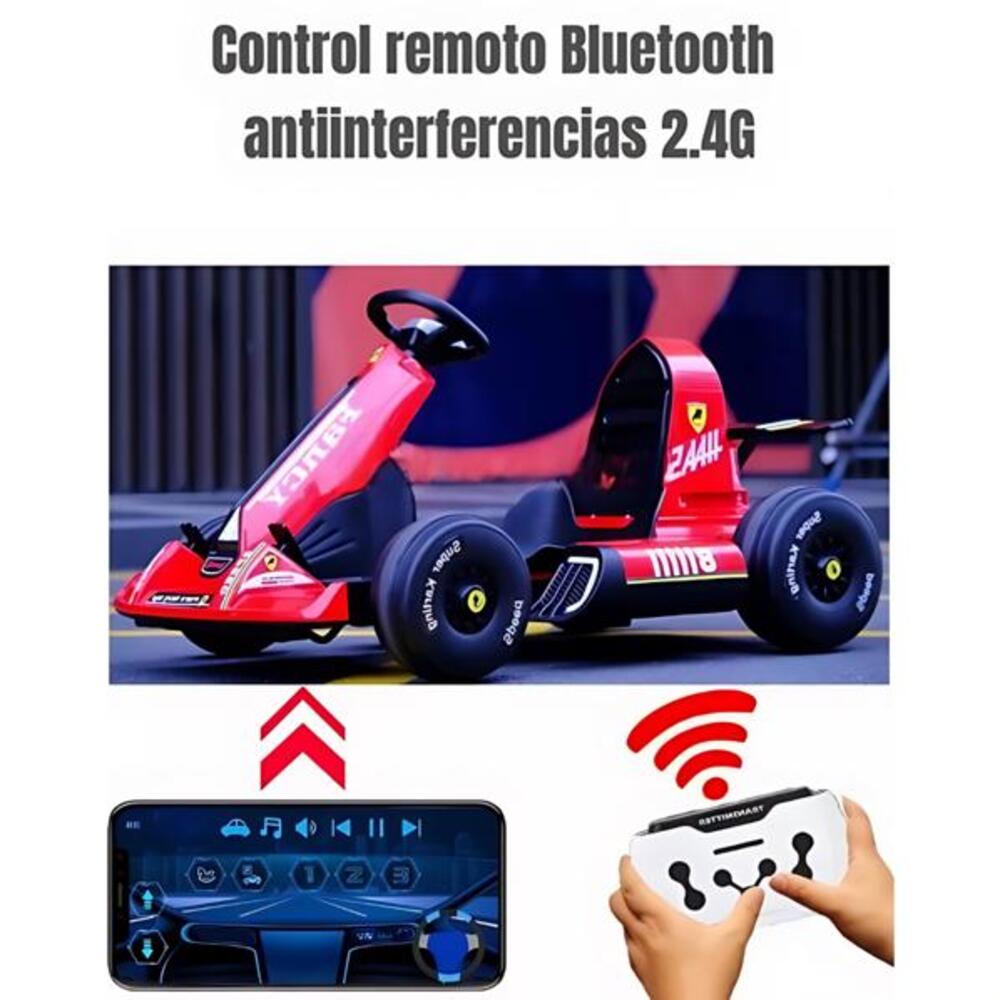 Go Kart Auto Eléctrico 12V25A Rojo Con Control LuBabycas