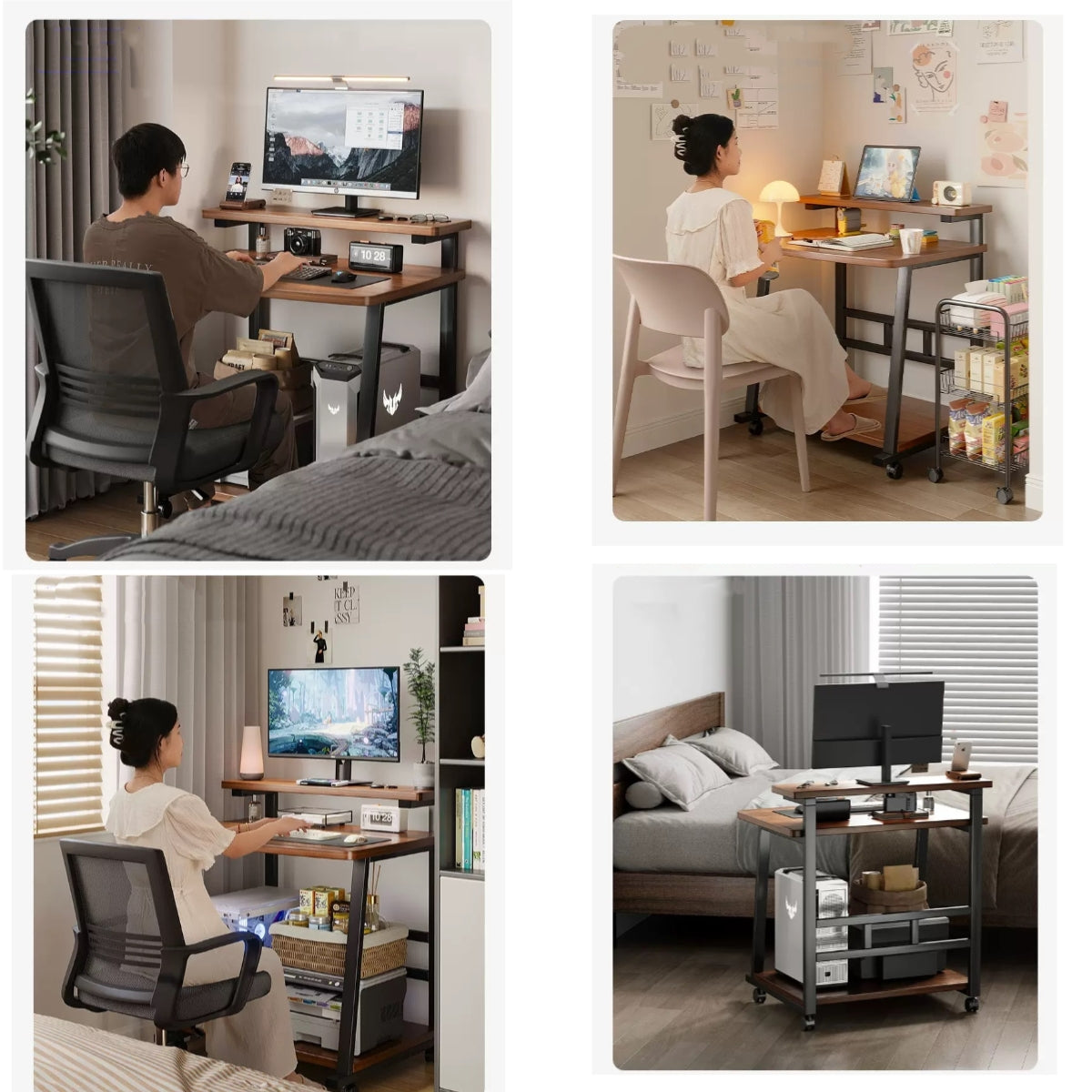 Escritorio Móvil Compacto Con Repisa 80x58x82cm Express