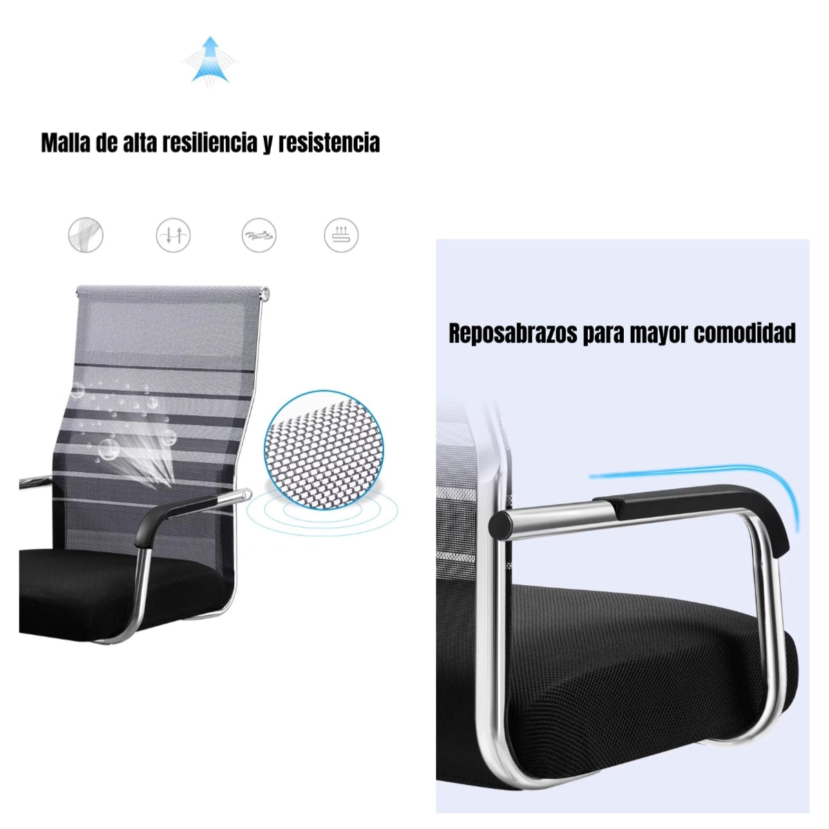 Silla De Escritorio Respaldo Alto Path Negra