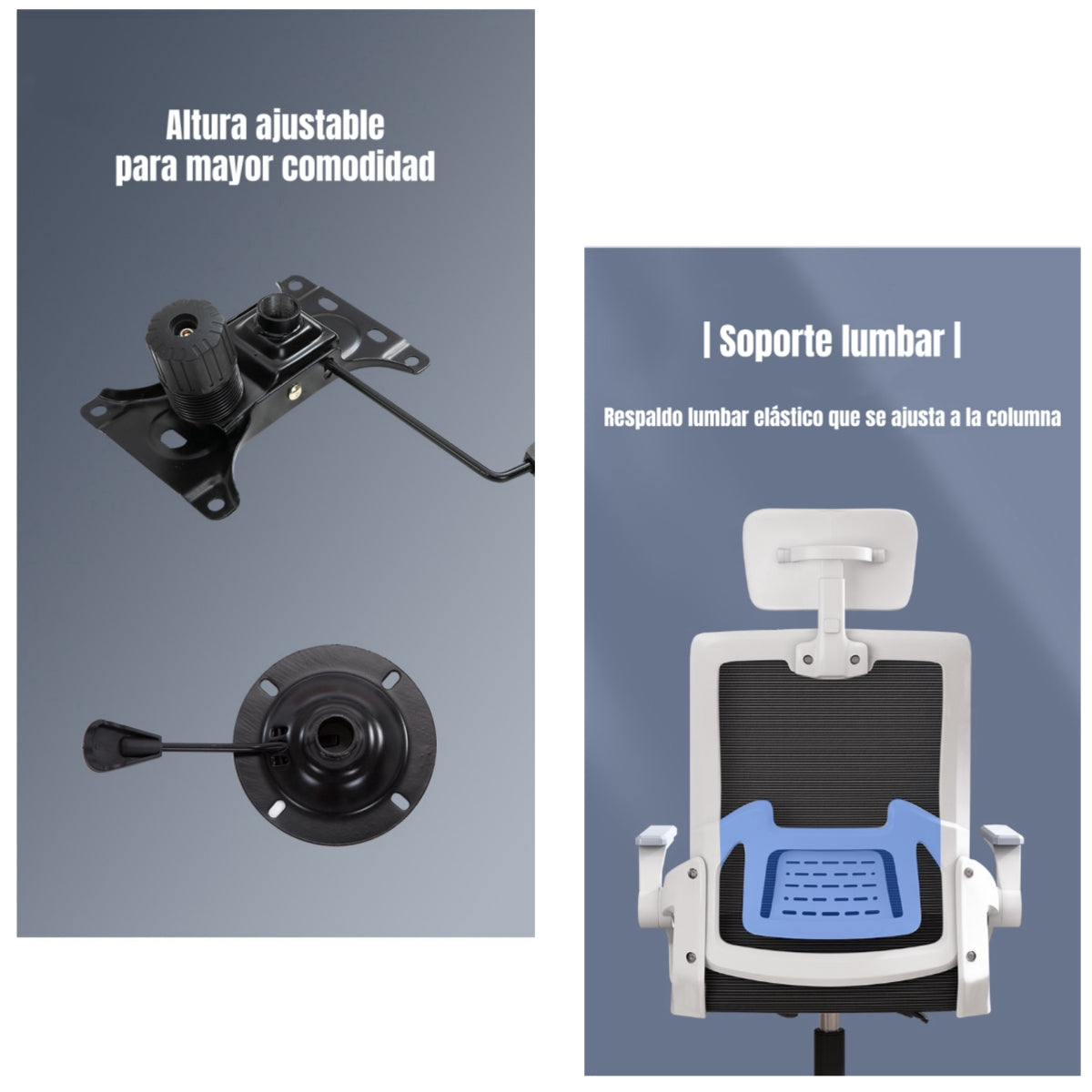 Silla De Escritorio Con Apoyacabeza Grand Negra