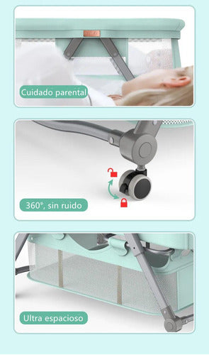 Cuna Bebé Con Accesorios Verde By Lubabycas
