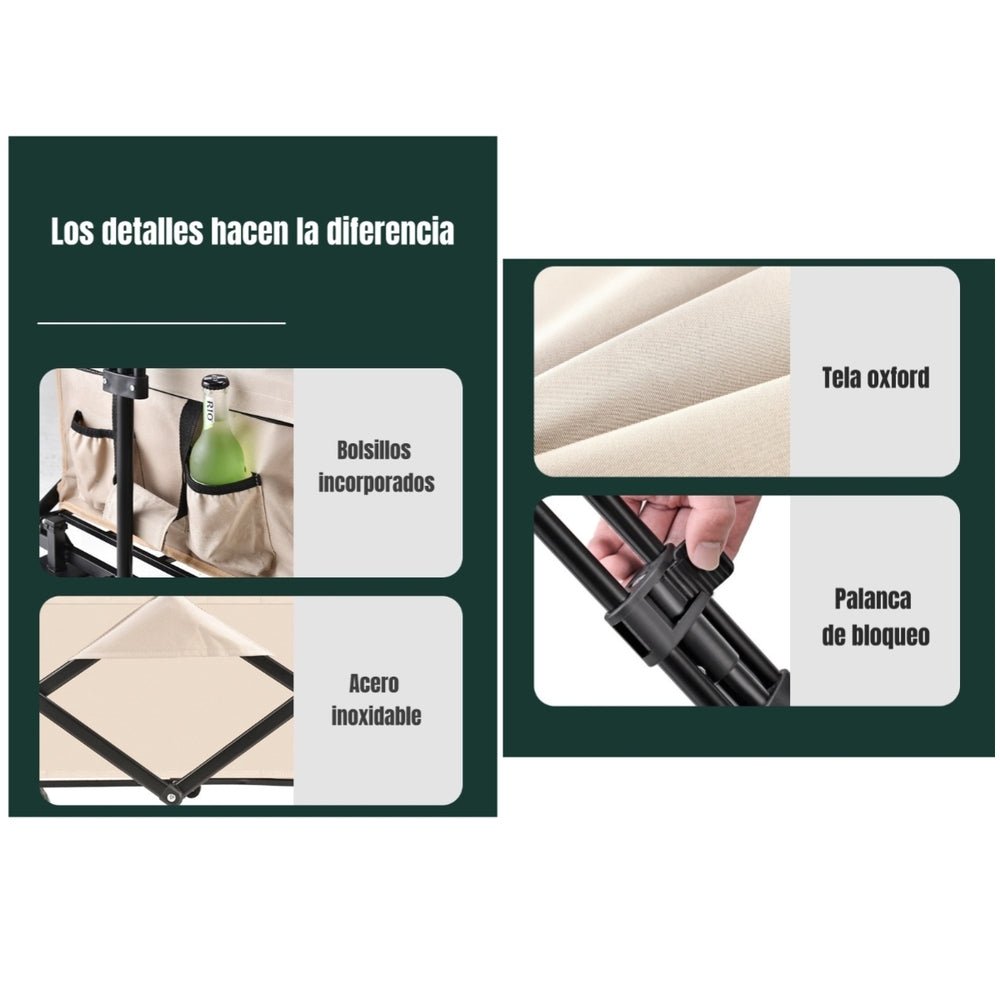 Carrito Para Compras y Camping Plegable Con Frenos Tank