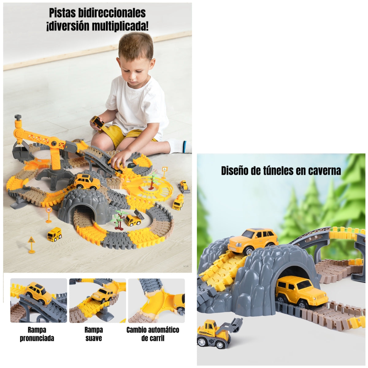 Juguete Autopista Eléctrica 249 Piezas TM208 LuBabycas