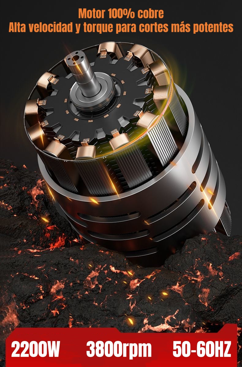 Tronzadora Industrial 14? 2200W 3800RPM Con Disco G02 Gris