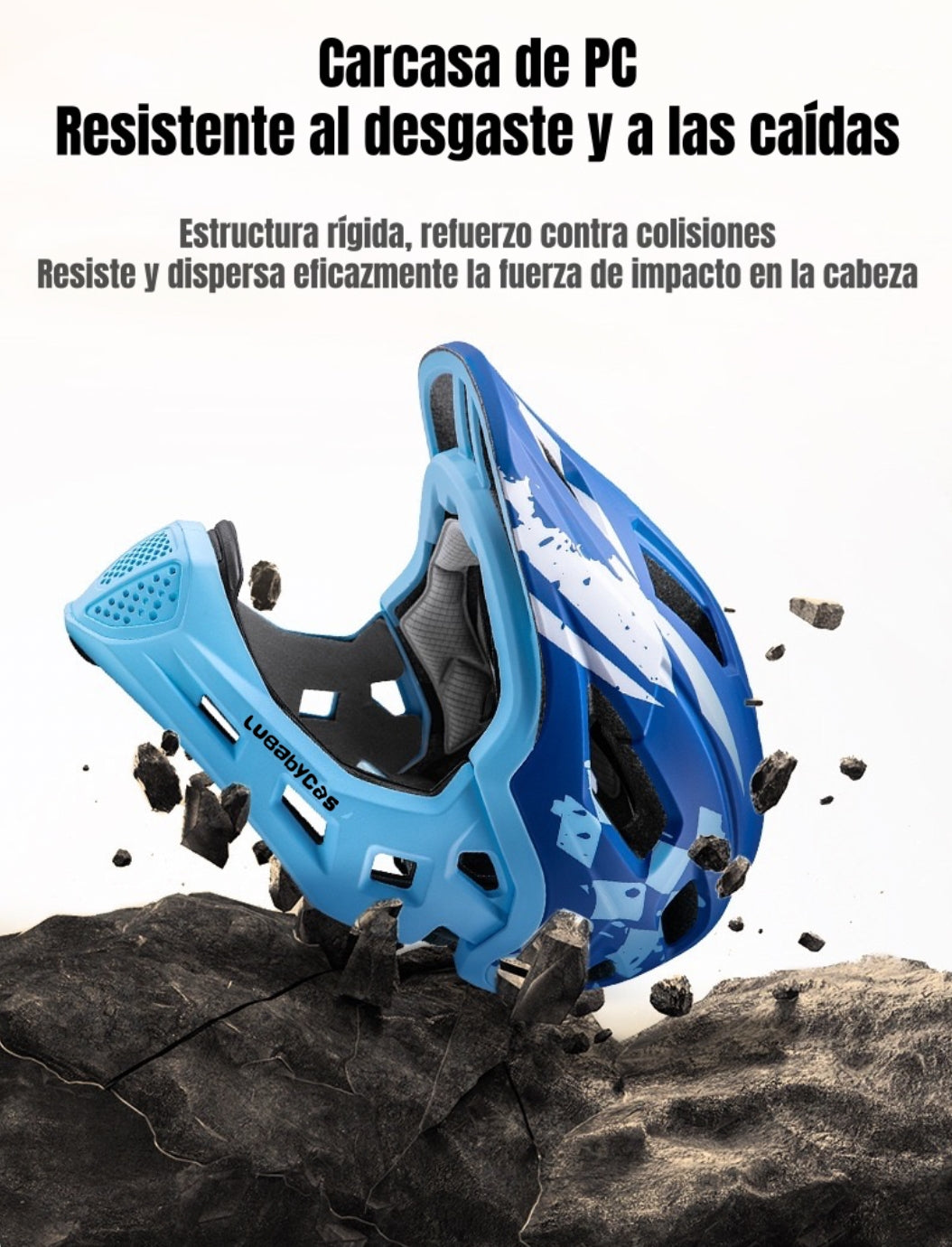 Casco Integral Infantil Niños 2 En 1 Ajustable GT LuBabycas