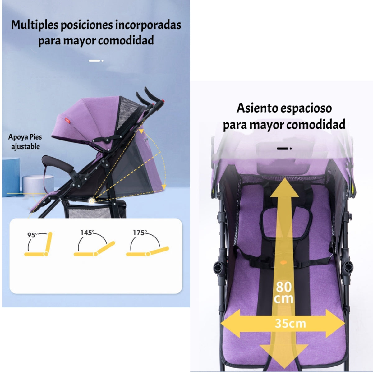 Coche Paseo Liviano Con Posa Vaso Howa By LuBabycas