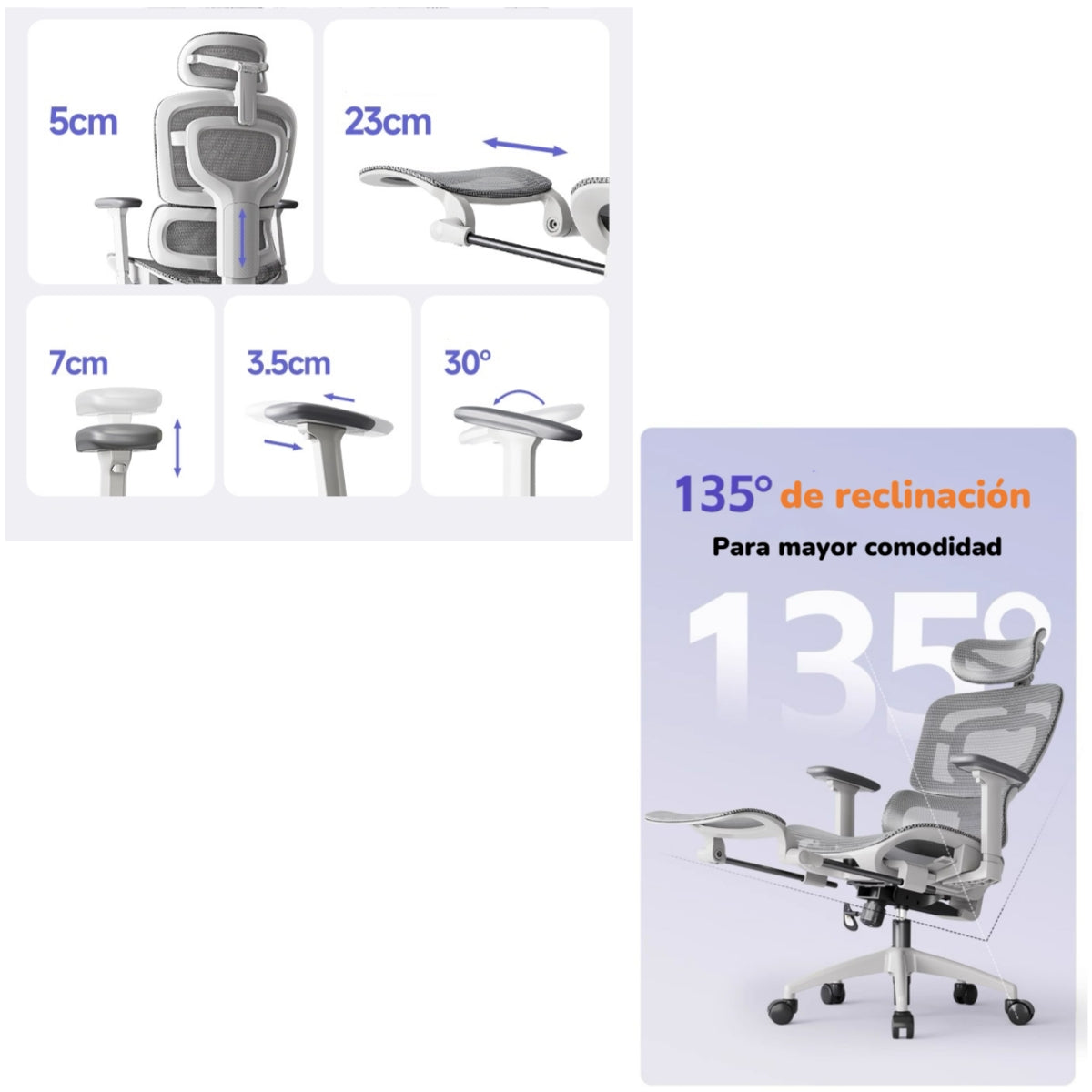 Silla De Escritorio Reclinable Reposapies Q9 By LuBabycas