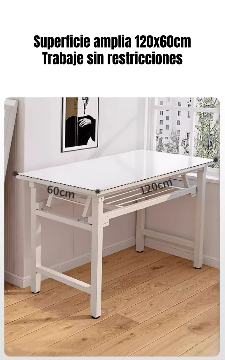 Escritorio Plegable Armado 120x60cm Fold Blanco