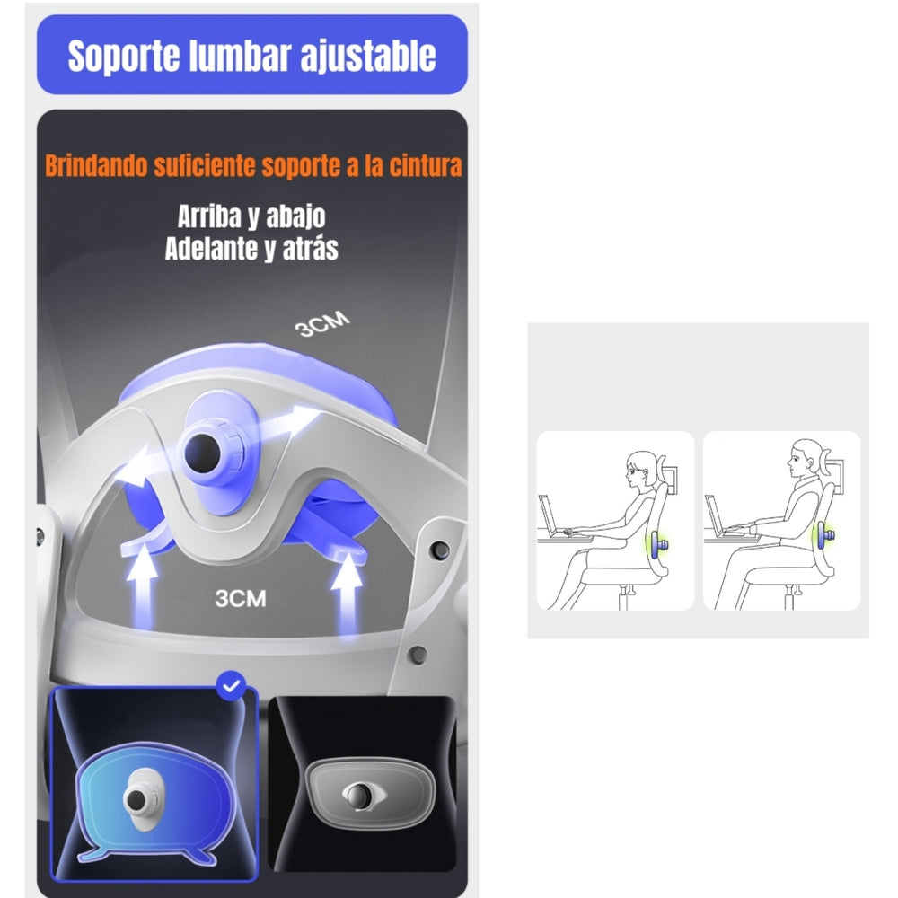 Silla de Escritorio Apoya Cabeza Negra W302 By LuBabycas