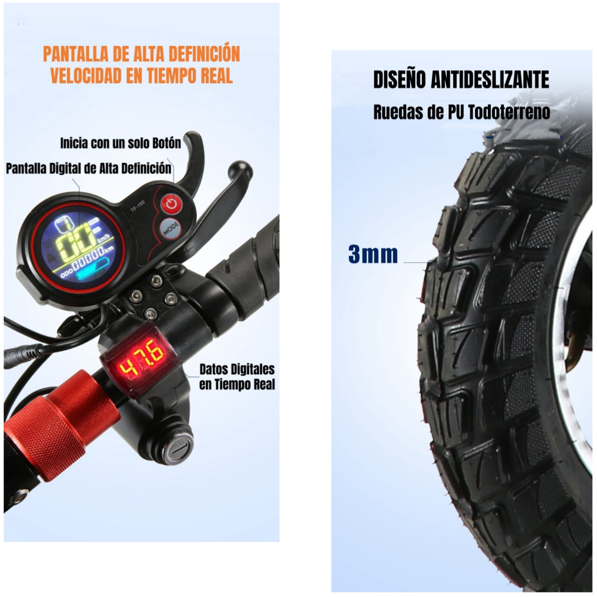 Scooter Adulto Eléctrico 40KM 48V 350W Edge Negro