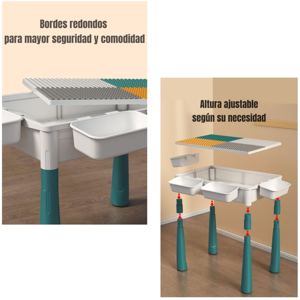 Mesa de Bloques Con 2 Sillas 340 Piezas LuBabycas