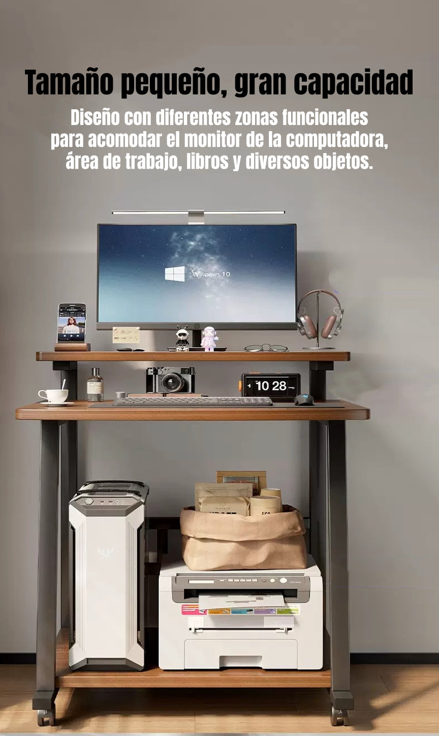 Escritorio Móvil Compacto Con Repisa 80x58x82cm Express