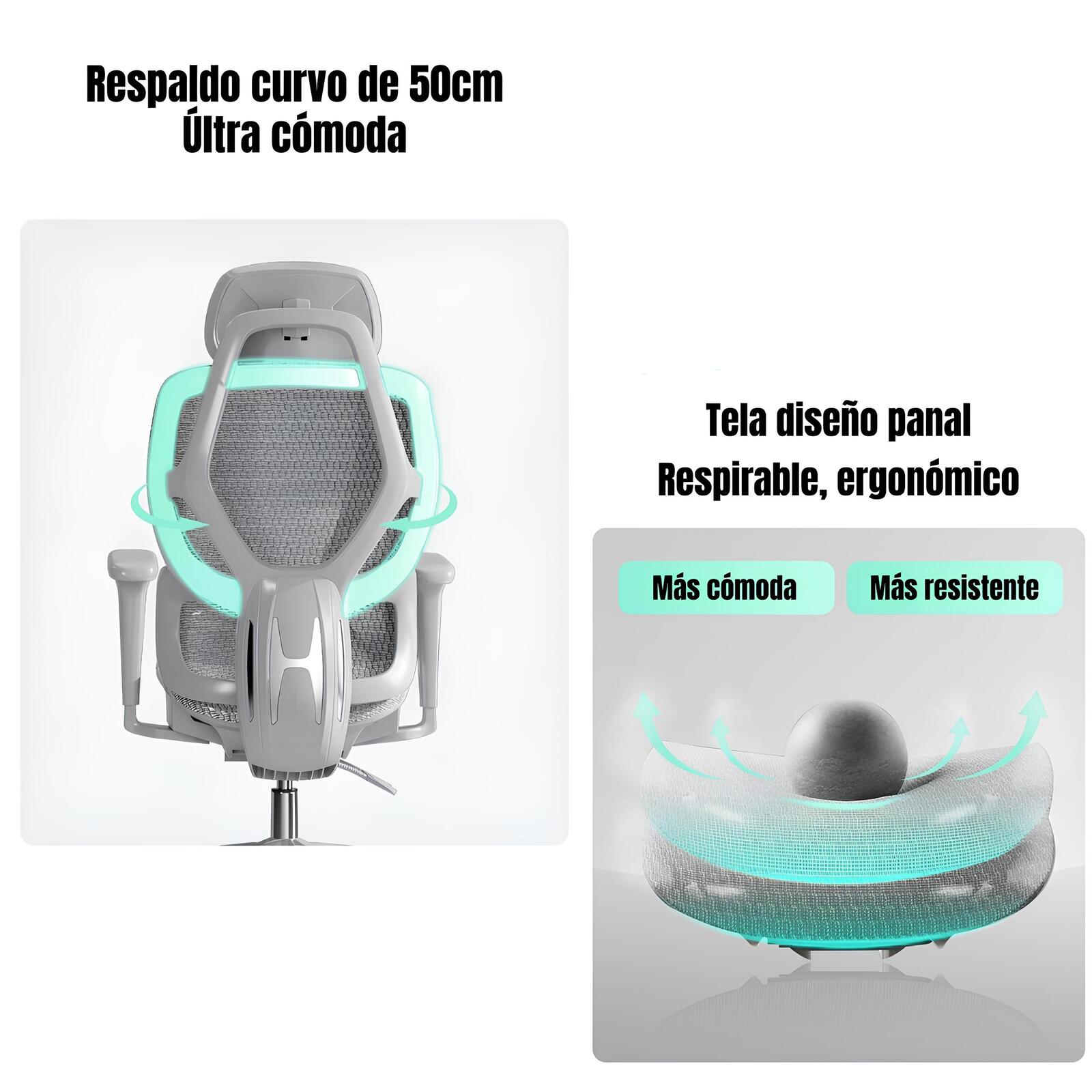 Silla De Escritorio Reclinable Premium E13 Gris LuBabycas