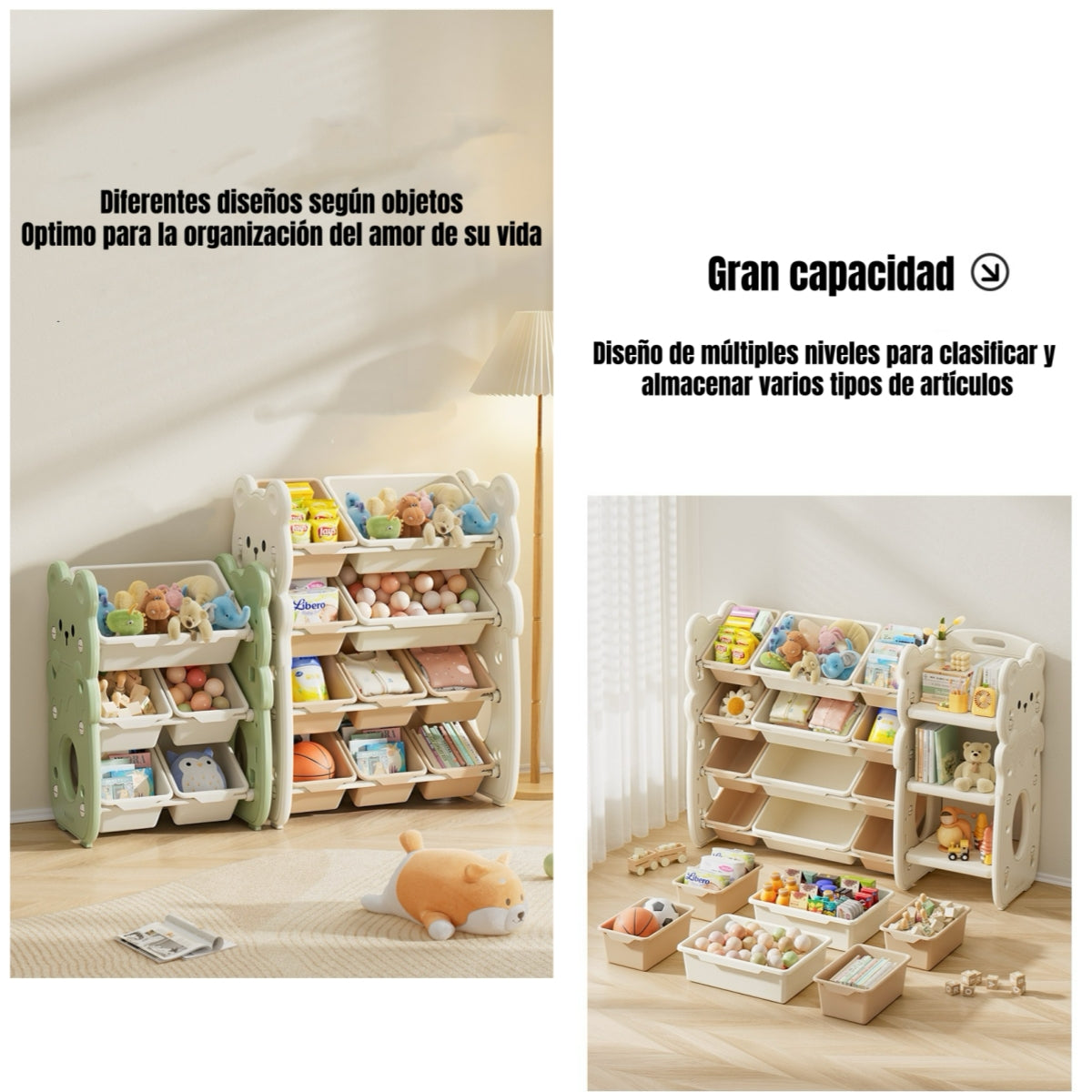 Estante Infantil Organizador De Juguetes Peace LuBabycas