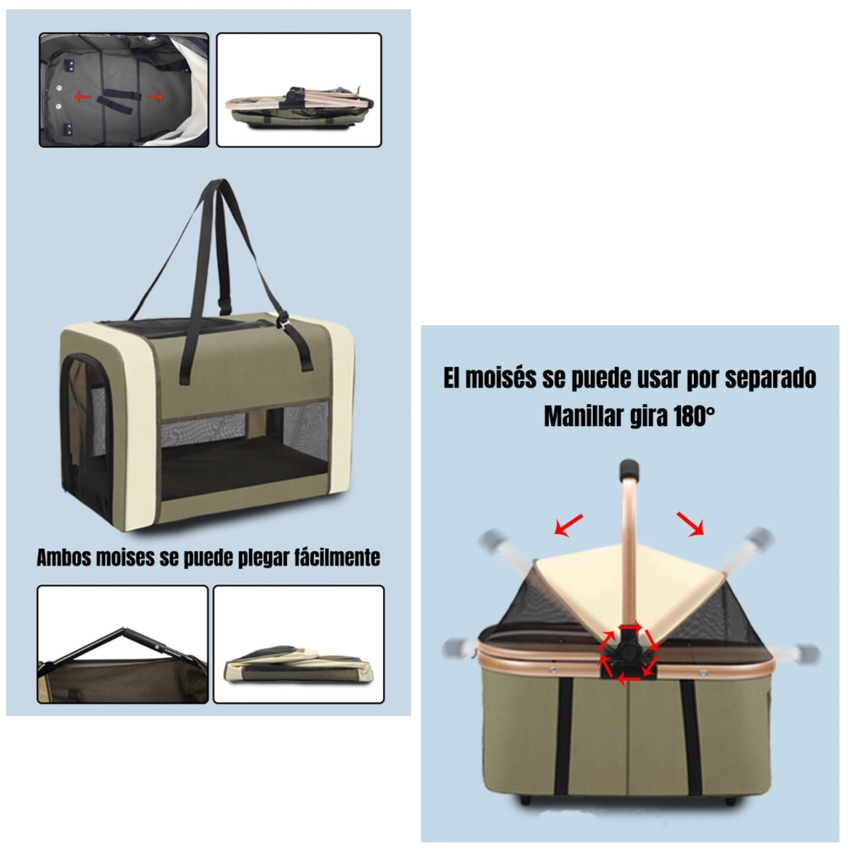 Cochecito Doble Para Mascotas Acura By LuBabycas