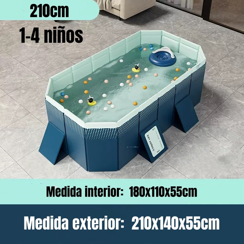 Piscina Plegable No Requiere Inflado 210cm Niños LuBabycas