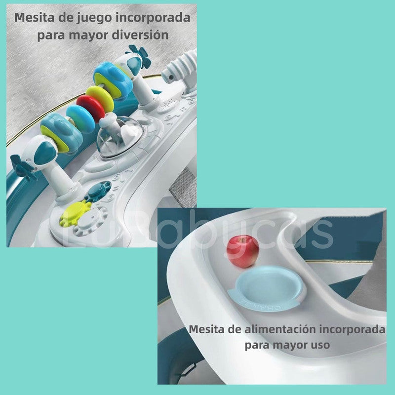 Andador Caminador Multifuncional 4 En 1 Lubabycas Burdeos