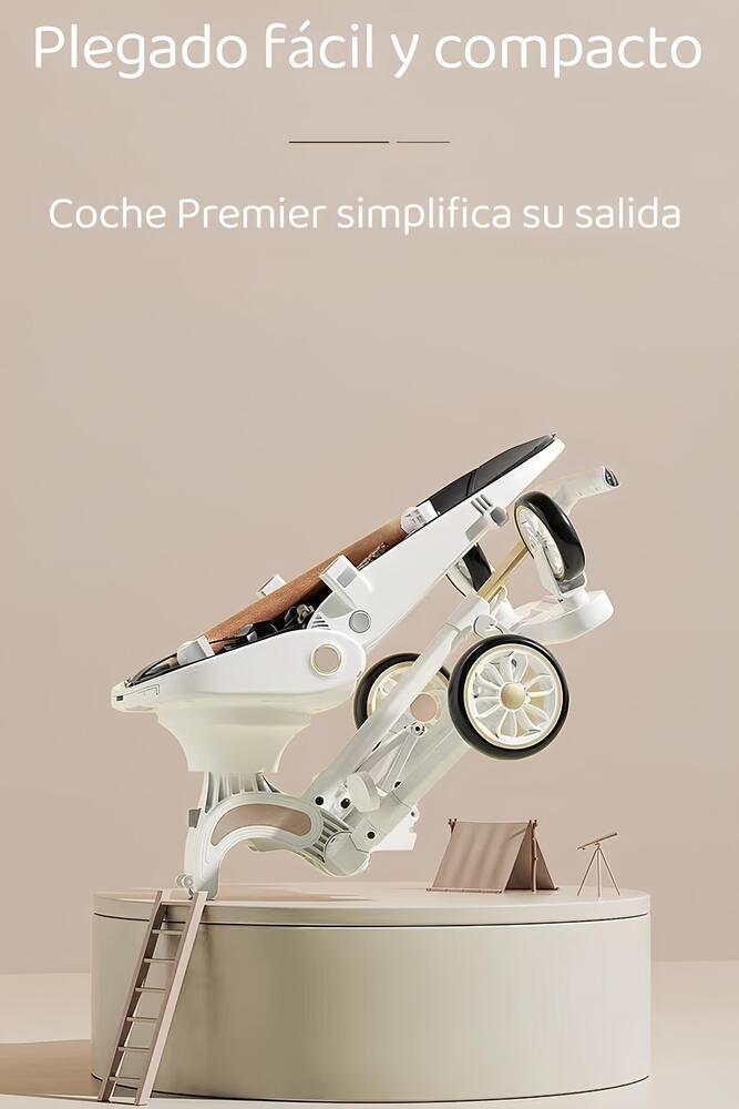 Coche De Paseo 360° 3 En 1 Reclinable Lubabycas Blanco