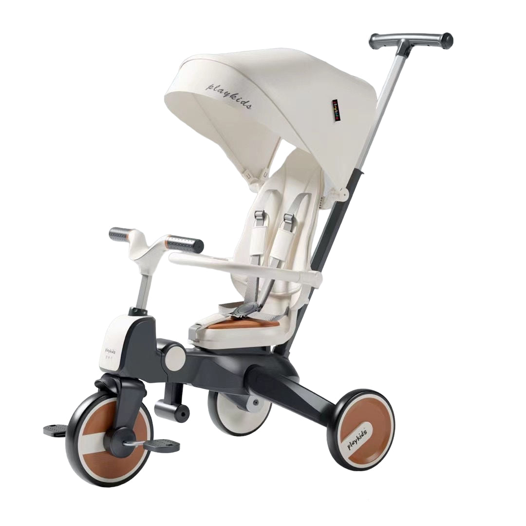 Triciclo De Paseo 360° Y Balance 6 En 1 Plegable Blanco