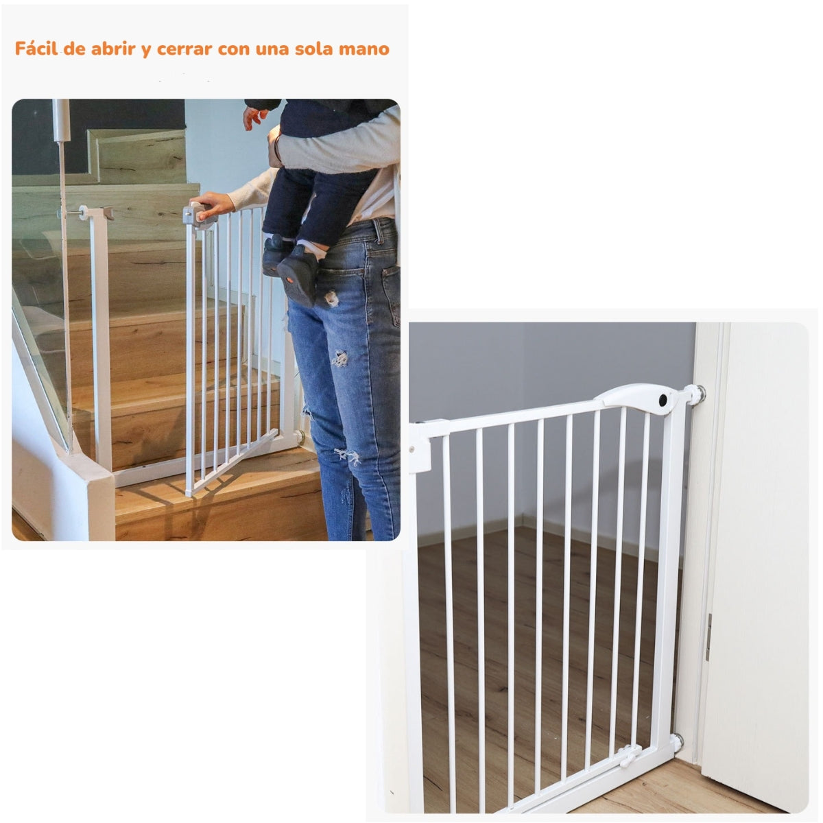 Puerta Seguridad Reja Para Bebé 77-82cm LuBabycas