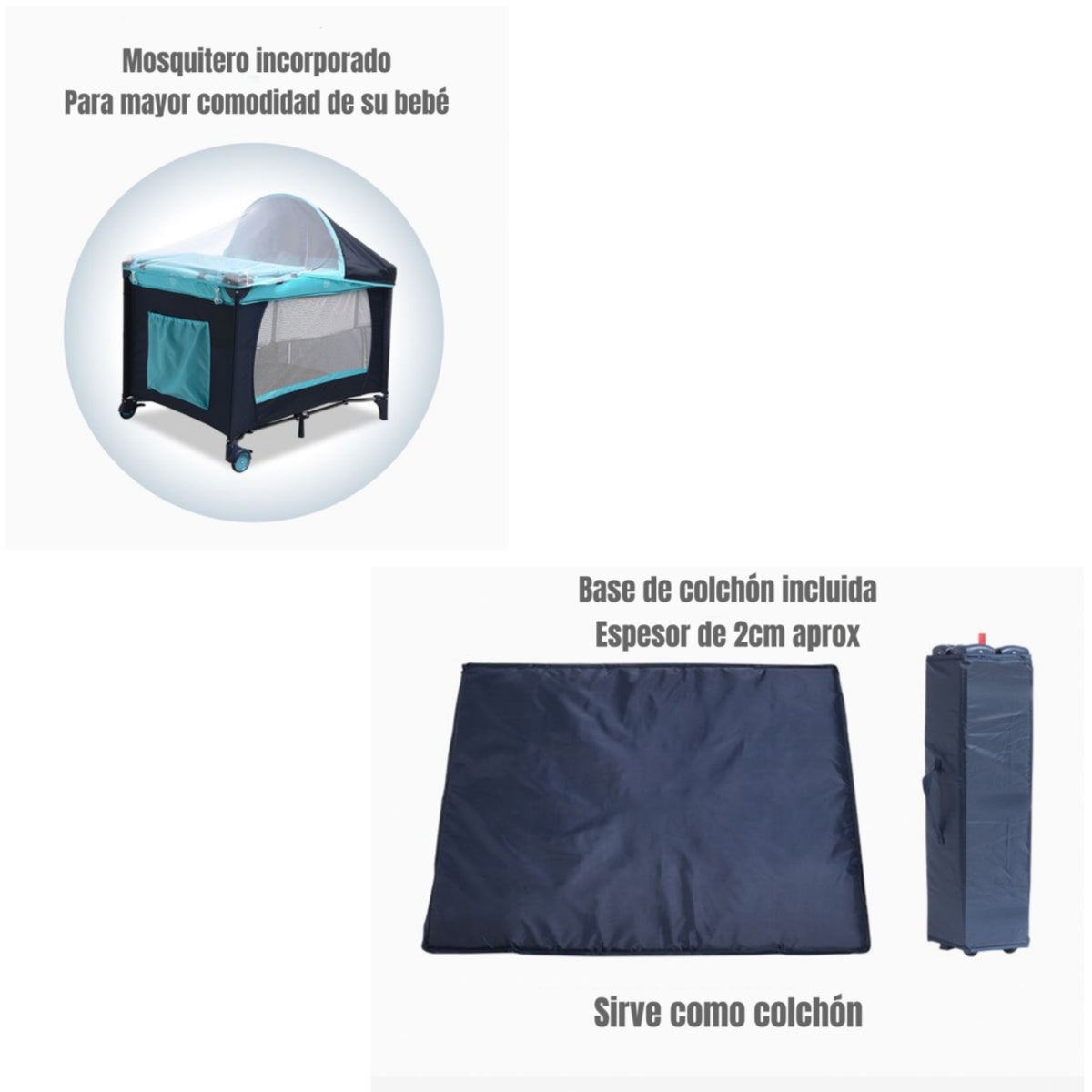 Cuna Corral Con Mudador Y Mosquitero Magic LuBabycas